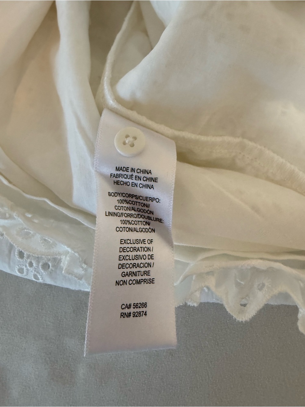 NWT Splendid x Cella Jane White Eyelet Puff-Sleeve Tiered Mini Dress XS - Picture 16 of 16